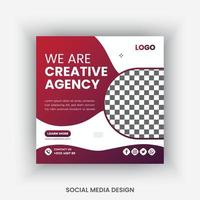 Business social media post design template vector