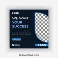 Business social media post design template vector