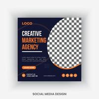 Digital marketing social media post template design vector