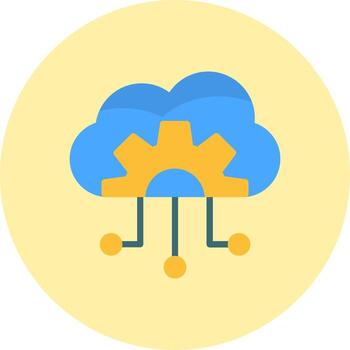 icono de vector de computación en la nube