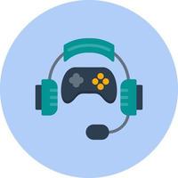 icono de vector de auriculares de juego