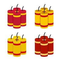 Firecracker in flat style isolated vector