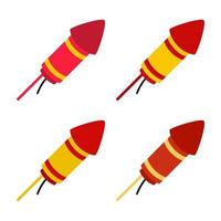 Firecracker in flat style isolated vector