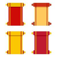 Chinese Scroll in flat style isolated vector