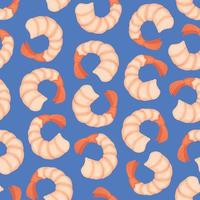 Doodle flat clipart. Cleaned shrimp. All objects are repainted. vector