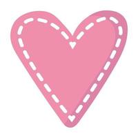 Doodle clipart cute heart for decoration vector