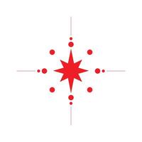 eps10 vector rojo estrellas acanaladas icono de arte abstracto o logotipo aislado sobre fondo blanco. símbolo de estrellas en un estilo moderno y plano simple para el diseño de su sitio web y aplicación móvil