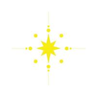 eps10 vector amarillo estrellas acanaladas icono de arte abstracto o logotipo aislado sobre fondo blanco. símbolo de estrellas en un estilo moderno y plano simple para el diseño de su sitio web y aplicación móvil