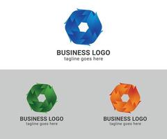 Colorful gradient business logo. Abstract gradient logo design for business. vector