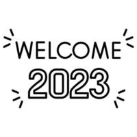 Welcome 2023 Which Can Easily Modify Or Edit vector