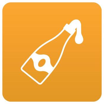 botella de alcohol que puede modificar o editar fácilmente vector