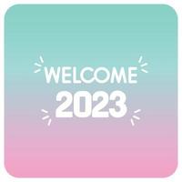 bienvenido 2023 que puede modificar o editar fácilmente vector