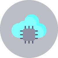 icono de vector de computación en la nube