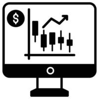 gráfico del mercado de valores que puede modificar o editar fácilmente vector