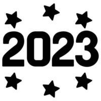 feliz año nuevo 2023 que puede modificar o editar fácilmente vector