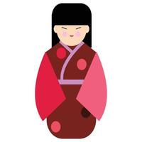 Kokeshi Doll Which Can Easily Modify Or Edit vector