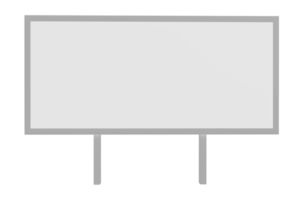 aanplakbord geïsoleerd. 3d renderen png