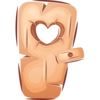 Wooden Door Childish Cartoon Object png