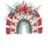 aquarela de natal arco-íris png