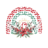 aquarela de natal arco-íris png