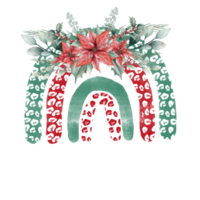 aquarela de natal arco-íris png