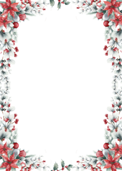 acuarelas de flores navideñas crujientes. png