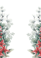 krokant Kerstmis bloemen aquarellen. png