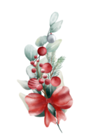 bouquet de noël aquarelle png