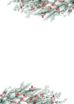 acuarelas de flores navideñas crujientes. png