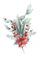 bouquet de noël aquarelle png