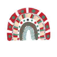 aquarela de natal arco-íris png