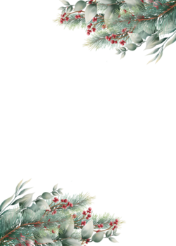 acuarelas de flores navideñas crujientes. png