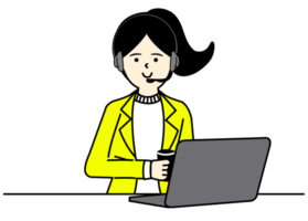 conception de personnage de femme de bureau png