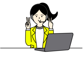 conception de personnage de femme de bureau png