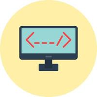 icono de vector de monitor de computadora