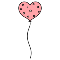 balão de coração e v alfabeto, decoração de dia dos namorados png
