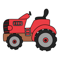 Cute Valentine's Day Vintage Tractor farm Hand drawn romantic illustration for Valentines day png