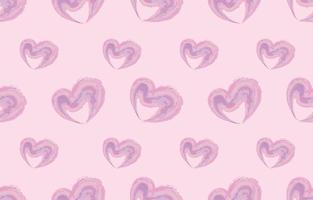 Watercolor heart shaped seamless pattern. Vector Illustration for Valentine and Love. Wallpaper or gift wrapping paper in sweet colors.