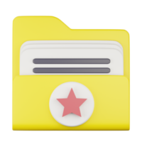 icono de carpeta favorita 3d png