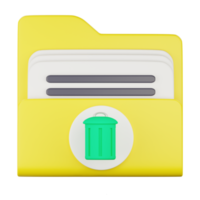 3d recycle bin folder icon png