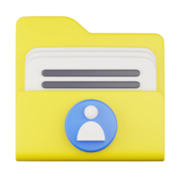 3d folder notification icon png