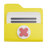 3d delete folder icon png