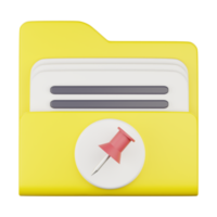 3d pin folder icon png