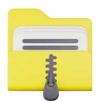 3d zip folder icon png