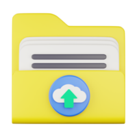 3d download cloud folder icon illustration png