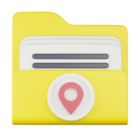 3d map folder icon png