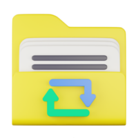 3d share folder icon illustration png