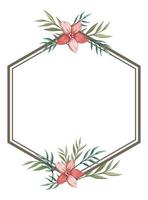 Set Botanic Blossom Floral Elements. Bloom Foliage vector