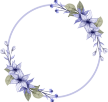 ramo floral morado con acuarela png