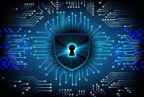 Modern Cybersecurity Technology Background with padlock vector